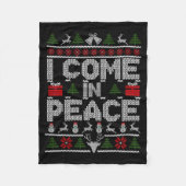 I Come In Peace Couple Matching Ugly Christmas Swe Fleece Deken (Voorkant)