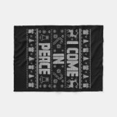 I Come In Peace Couple Matching Ugly Christmas Swe Fleece Deken (Voorkant (Horizontaal))