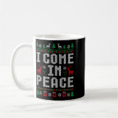 I Come In Peace Couple Matching Ugly Christmas Swe Koffiemok (Links)