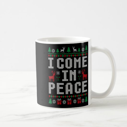 I Come In Peace Couple Matching Ugly Christmas Swe Koffiemok (Rechts)