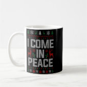 I Come In Peace Couple Matching Ugly Christmas Swe Koffiemok (Links)