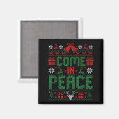 I Come In Peace Couple Matching Ugly Christmas Swe Magneet (Voorkant / Achterkant)