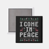 I Come In Peace Couple Matching Ugly Christmas Swe Magneet (Voorkant / Achterkant)