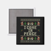 I Come In Peace Couple Matching Ugly Christmas Swe Magneet (Voorkant / Achterkant)