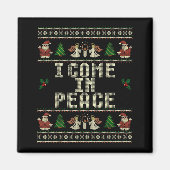 I Come In Peace Couple Matching Ugly Christmas Swe Magneet (Voorkant)