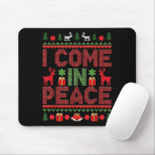 I Come In Peace Couple Matching Ugly Christmas Swe Muismat (Met muis)