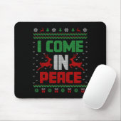 I Come In Peace Couple Matching Ugly Christmas Swe Muismat (Met muis)