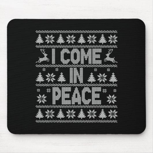 I Come In Peace Couple Matching Ugly Christmas Swe Muismat (Voorkant)