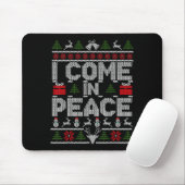 I Come In Peace Couple Matching Ugly Christmas Swe Muismat (Met muis)