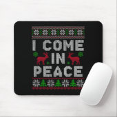 I Come In Peace Couple Matching Ugly Christmas Swe Muismat (Met muis)