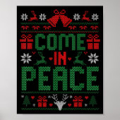 I Come In Peace Couple Matching Ugly Christmas Swe Poster (Voorkant)