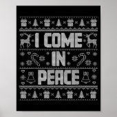 I Come In Peace Couple Matching Ugly Christmas Swe Poster (Voorkant)