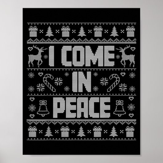 I Come In Peace Couple Matching Ugly Christmas Swe Poster (Voorkant)