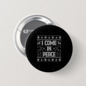 I Come In Peace Couple Matching Ugly Christmas Swe Ronde Button 5,7 Cm (Voorkant /achterkant)