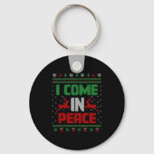 I Come In Peace Couple Matching Ugly Christmas Swe Sleutelhanger (Voorkant)