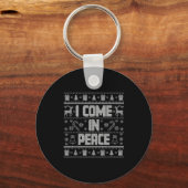 I Come In Peace Couple Matching Ugly Christmas Swe Sleutelhanger (Voorkant)