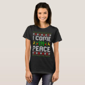 I Come In Peace Couple Matching Ugly Christmas Swe T-shirt (Voorkant volledig)