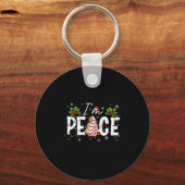 I Come In Peace I'm Peace Couple Ugly Christmas Sw Sleutelhanger (Voorkant)