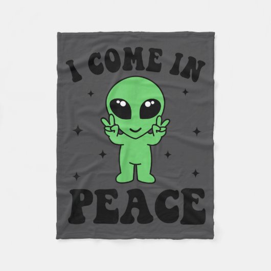 I Come In Peace I'm Peace Family Valentine Funny C Fleece Deken (Voorkant)