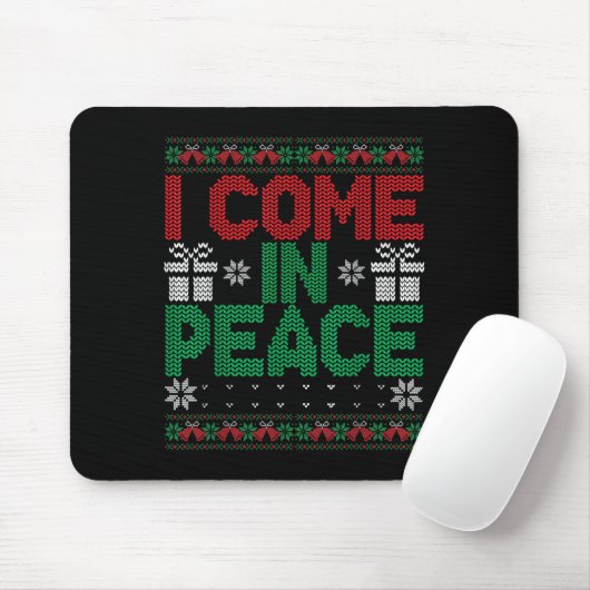 I Come In Peace I'm Peace Matching Ugly Christmas  Muismat (Met muis)