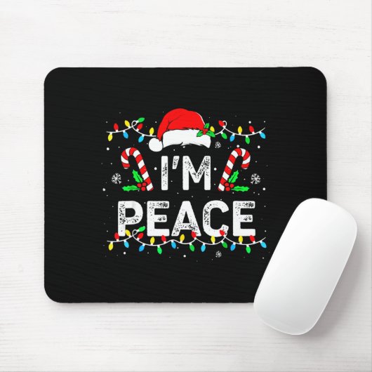 I Come In Peace I'm Peace Matching Ugly Christmas Muismat (Met muis)
