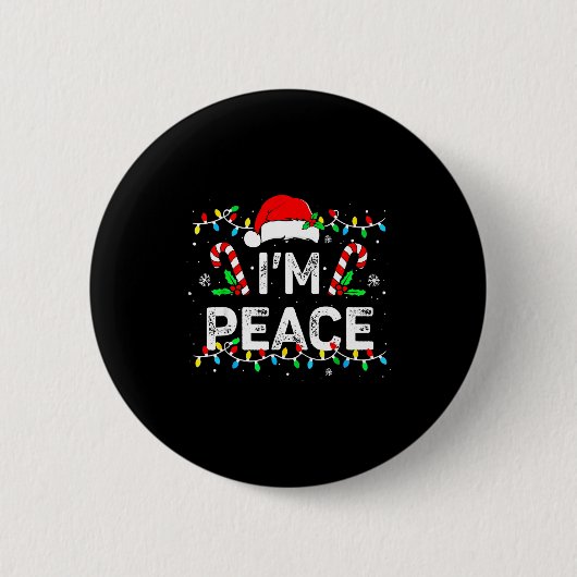 I Come In Peace I'm Peace Matching Ugly Christmas  Ronde Button 5,7 Cm (Voorkant)