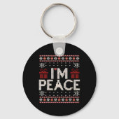 I Come In Peace I'm Peace Matching Ugly Christmas  Sleutelhanger (Voorkant)