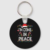 I Come In Peace I'm Peace Matching Ugly Christmas  Sleutelhanger (Voorkant)