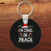 I Come In Peace I'm Peace Matching Ugly Christmas  Sleutelhanger (Voorkant)