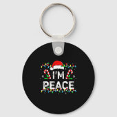 I Come In Peace I'm Peace Matching Ugly Christmas Sleutelhanger (Voorkant)