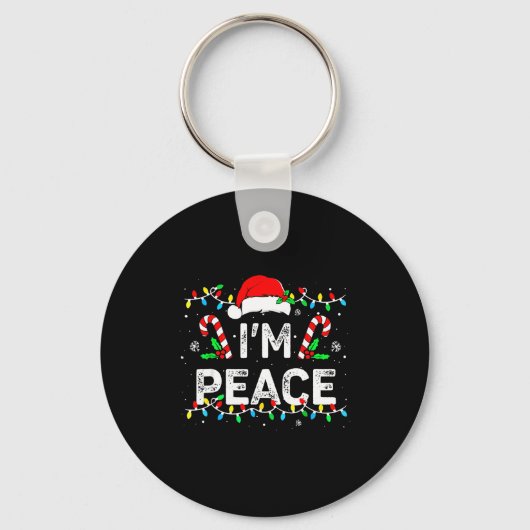 I Come In Peace I'm Peace Matching Ugly Christmas  Sleutelhanger (Voorkant)