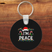 I Come In Peace I'm Peace Matching Ugly Christmas  Sleutelhanger (Voorkant)