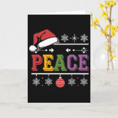 I Come In Peace - I'm Peace Xmas Matching Couples  Kaart (Gele Bloem)