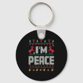I Come In Peace - I'm Peace Xmas Matching Couples Sleutelhanger (Voorkant)