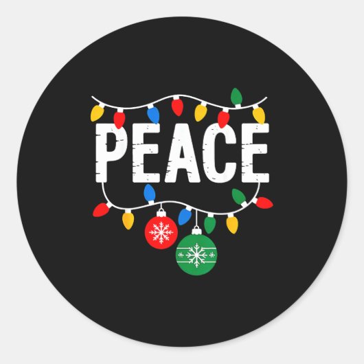 I Come In Peace Matching Family Christmas Couple Ronde Sticker (Voorkant)