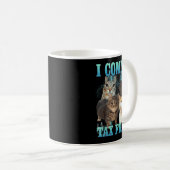 I Commit Tax Fraud Funny Cat Meme Bootleg Graphic  Koffiemok (Voorkant rechts)