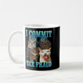 I Commit Tax Fraud Funny Cat Meme Bootleg Graphic  Koffiemok (Links)