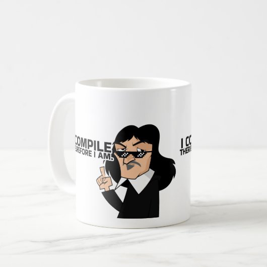 I COMPILE THEREFORE I AM, KOFFIEMOK (Voorkant links)