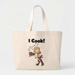 I Cook - Male Chef Grote Tote Bag