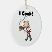 I Cook - Male Chef Keramisch Ornament (Rechts)