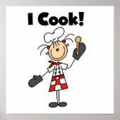 I Cook - Vrouw Chef Poster (Voorkant)