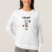 I Cook - Vrouw Chef T-shirt (Voorkant)