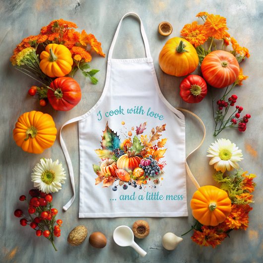 I cook with love on Thanksgiving Schort