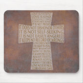 I Corinthians 13 Love Chapter Christelijk Cross Muismat (Voorkant)
