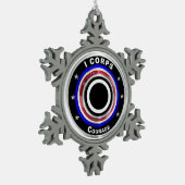 I Corps "America's Corps" Keepomwille Tin Sneeuwvlok Ornament (Links)