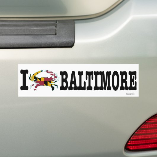 I Crab Baltimore Bumpersticker (Op auto)