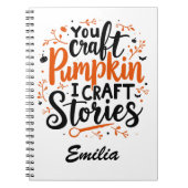I Craft Stories Naam Halloween Notitieboek voor Sc (Voorkant)