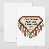 I Create Humans. What’s Your Superpower Feestdagenkaart (Voorkant / Achterkant)