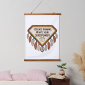 I Create Humans. What’s Your Superpower Hangend Wandkleed (Slaapkamer)