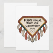I Create Humans. What’s Your Superpower Kaart (Voorkant / Achterkant)